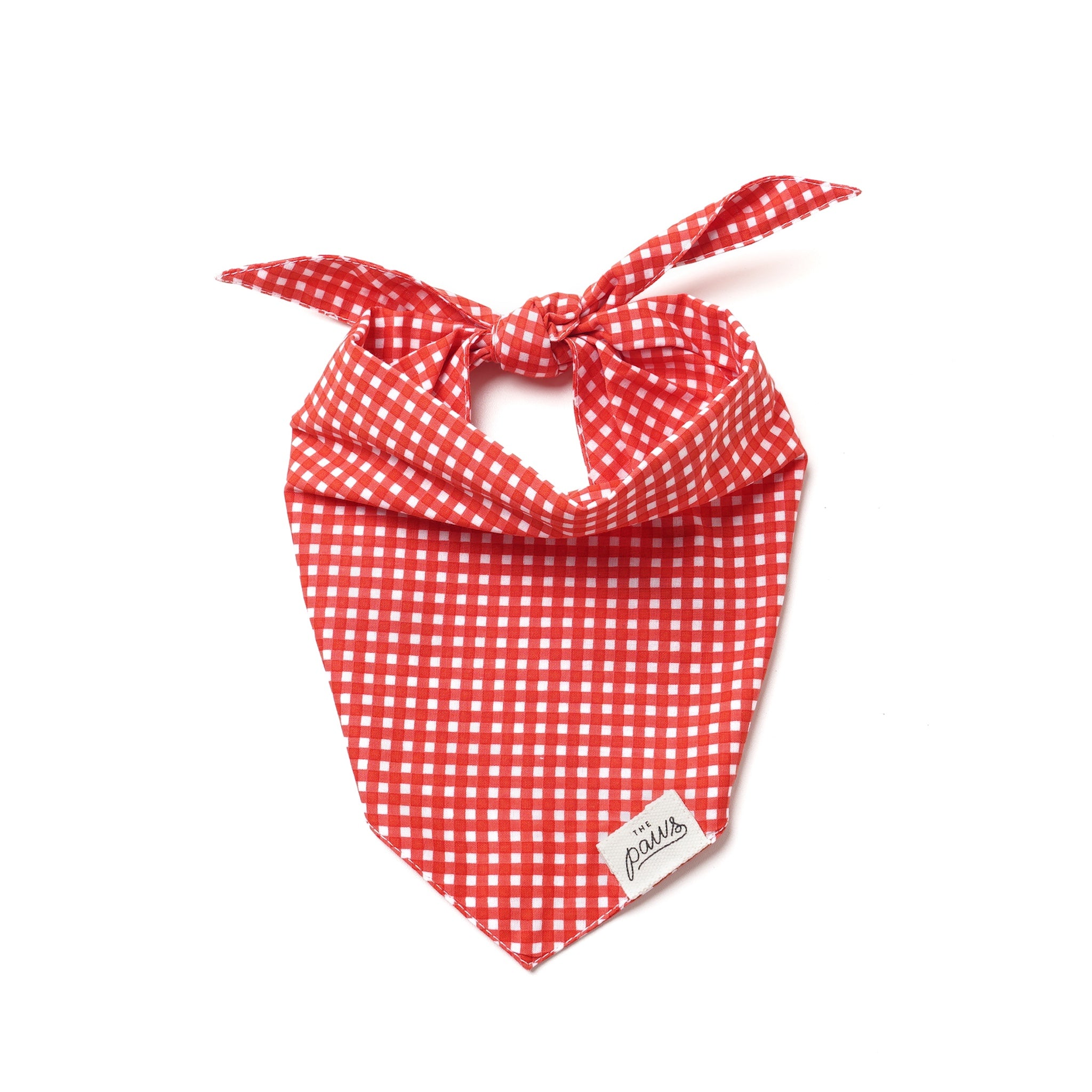 Red Gingham Dog Bandana - The Paws